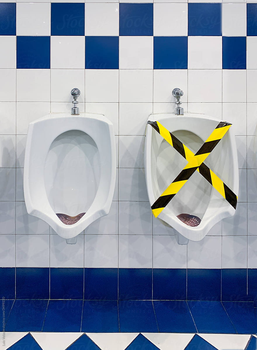 Public Toilet During Coronavirus Pandemic.