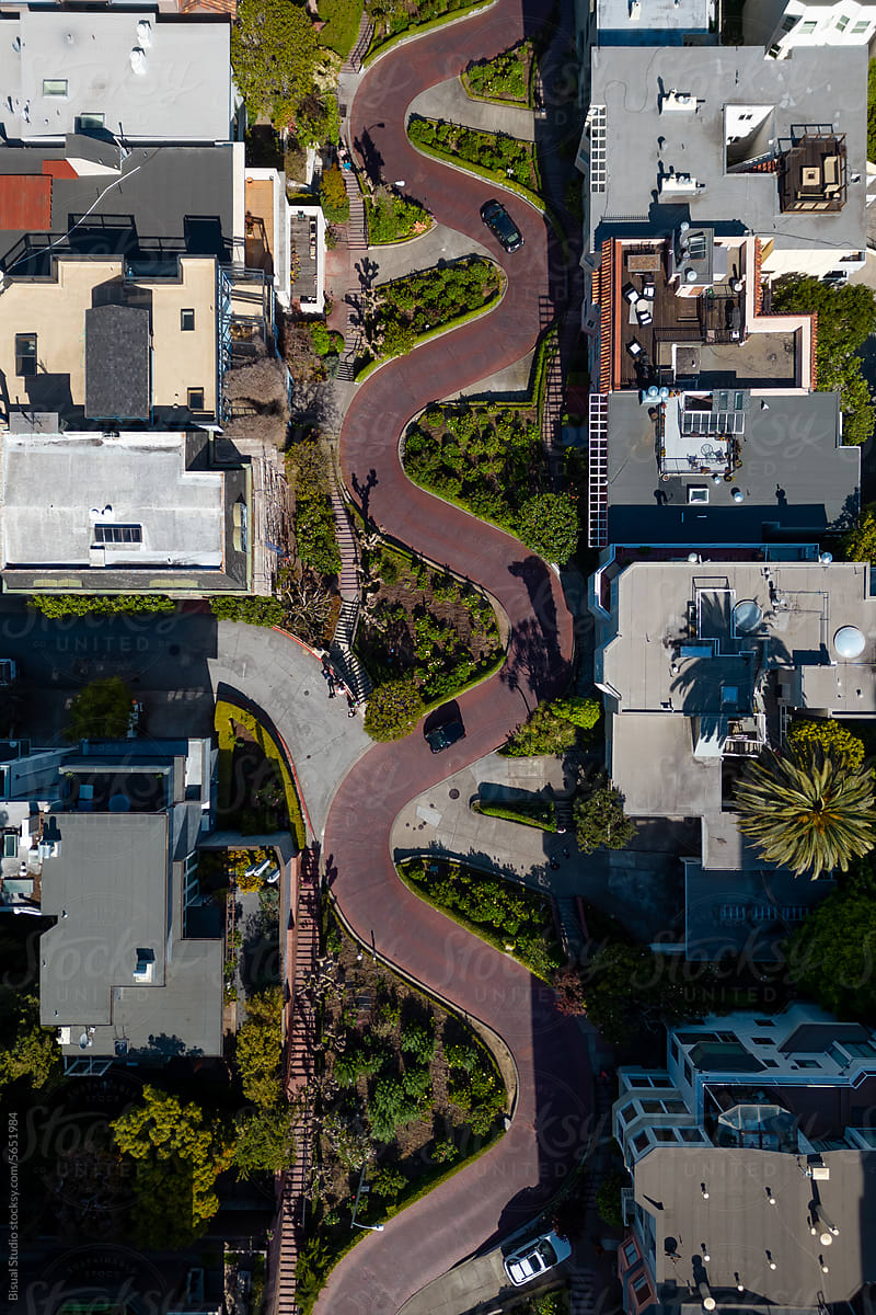 Lombard Street In San Francisco, California