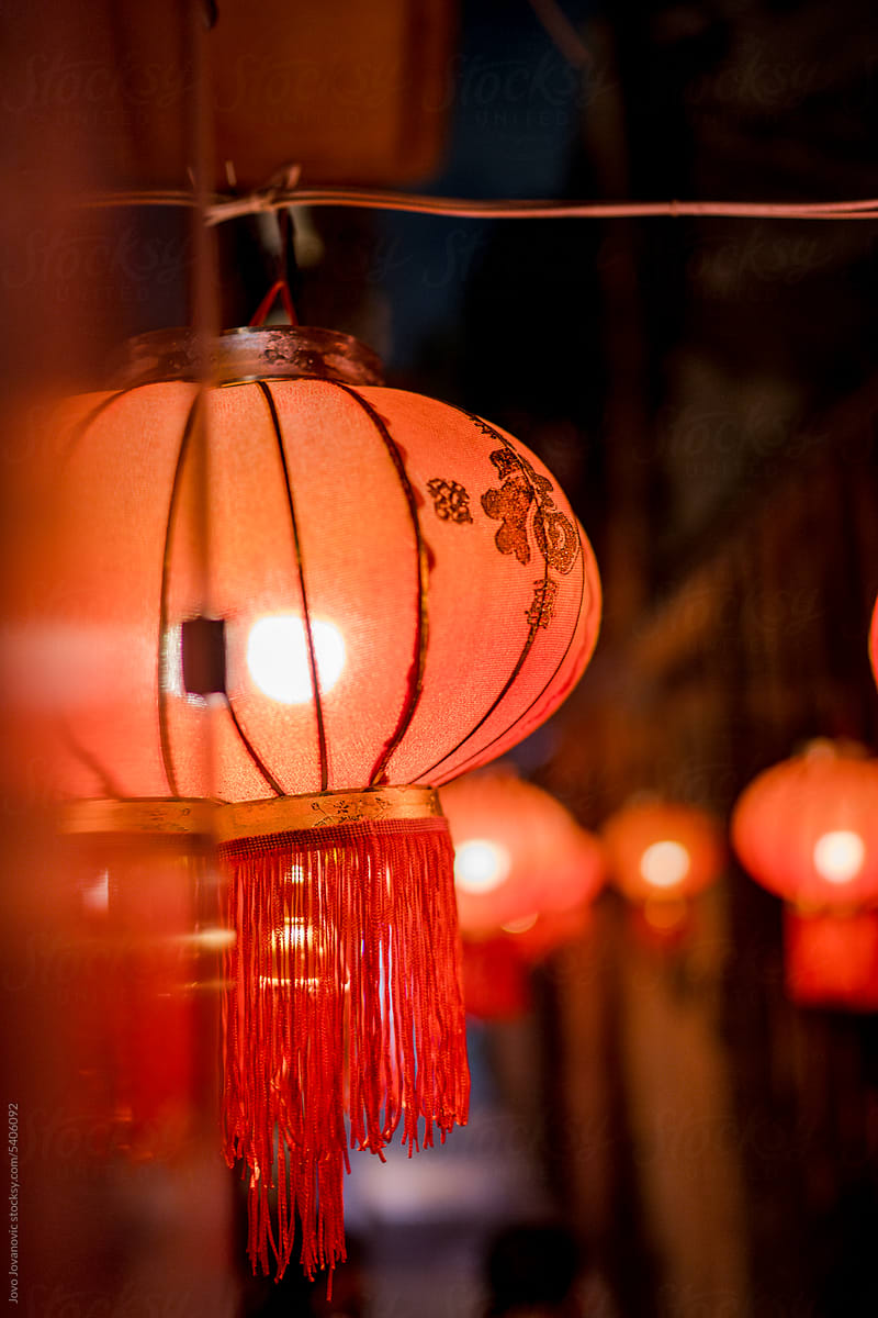 Chinatown lantern at night