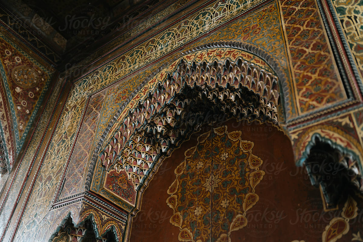 Colorful carved Arab arch