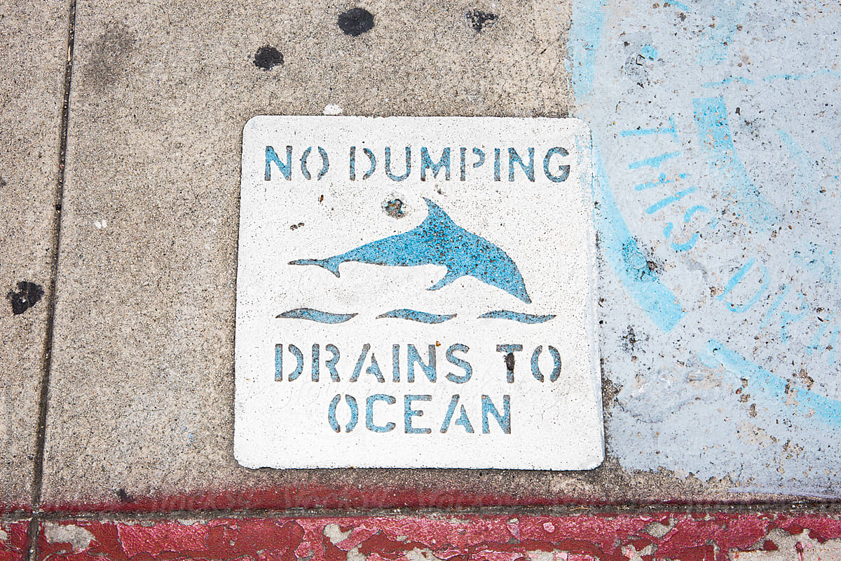 No Dumping Conservation Sidewalk Sign