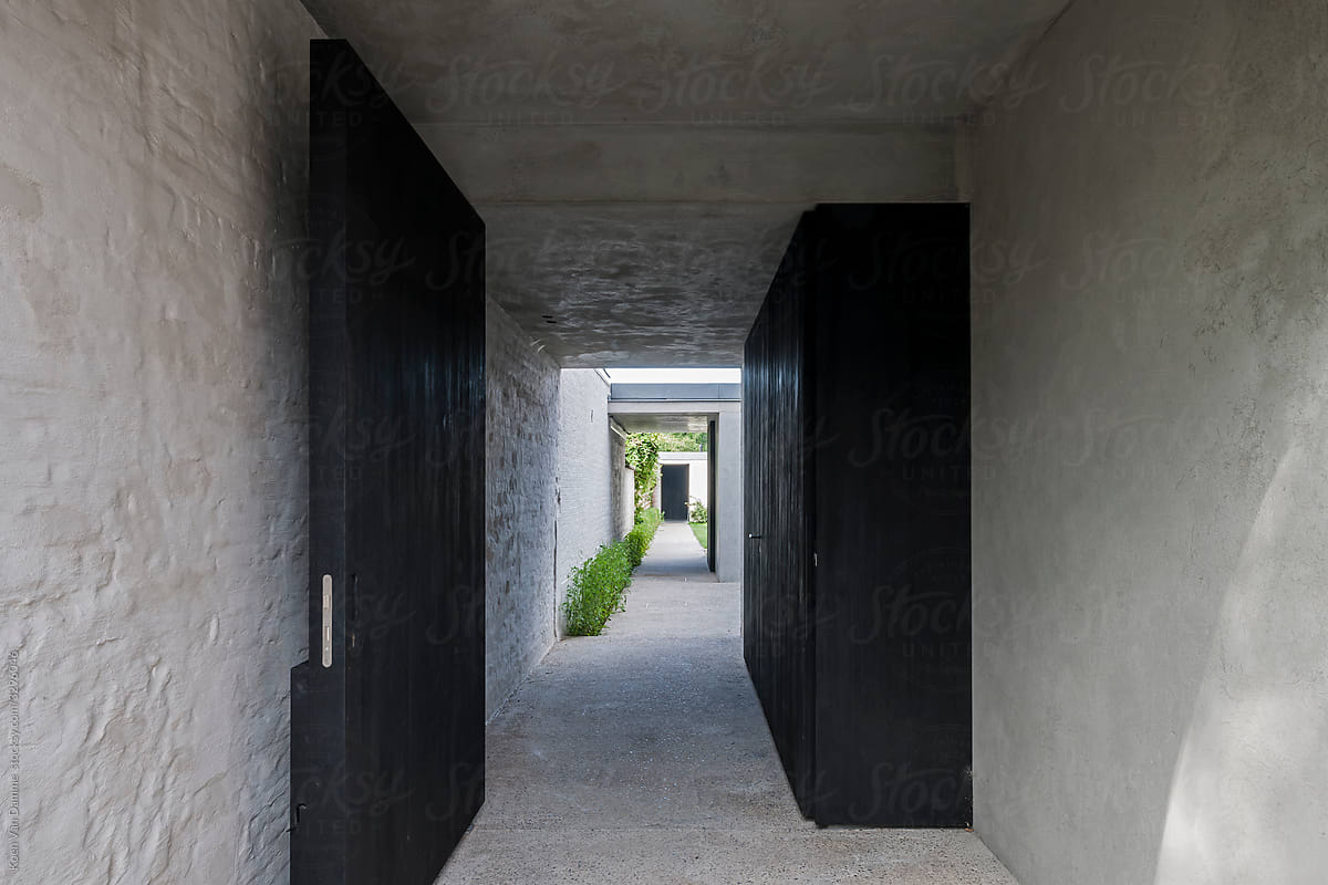 doorway of minimalist residence