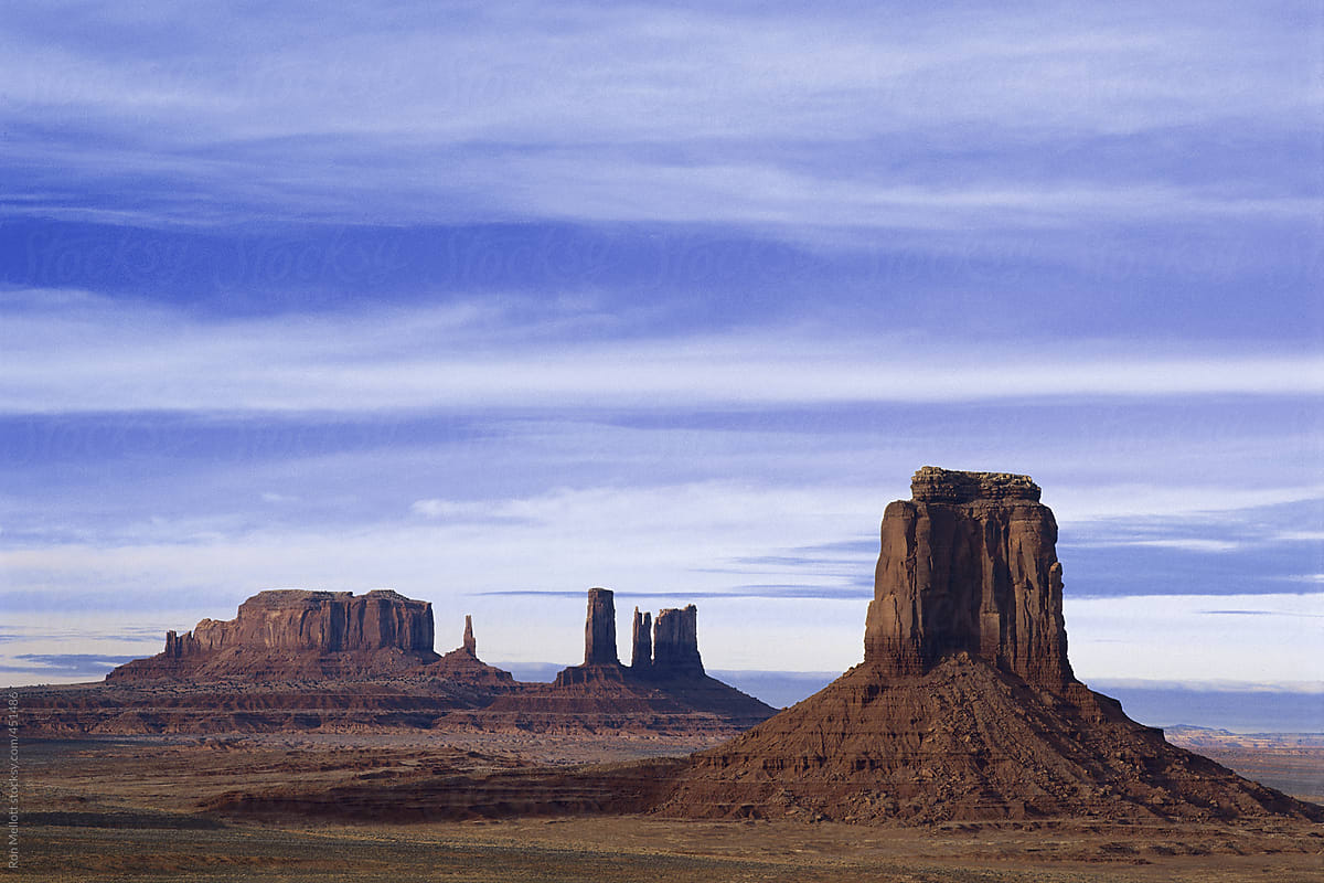 winter afternoon monument valley tribal park arizona southwest clouds strata