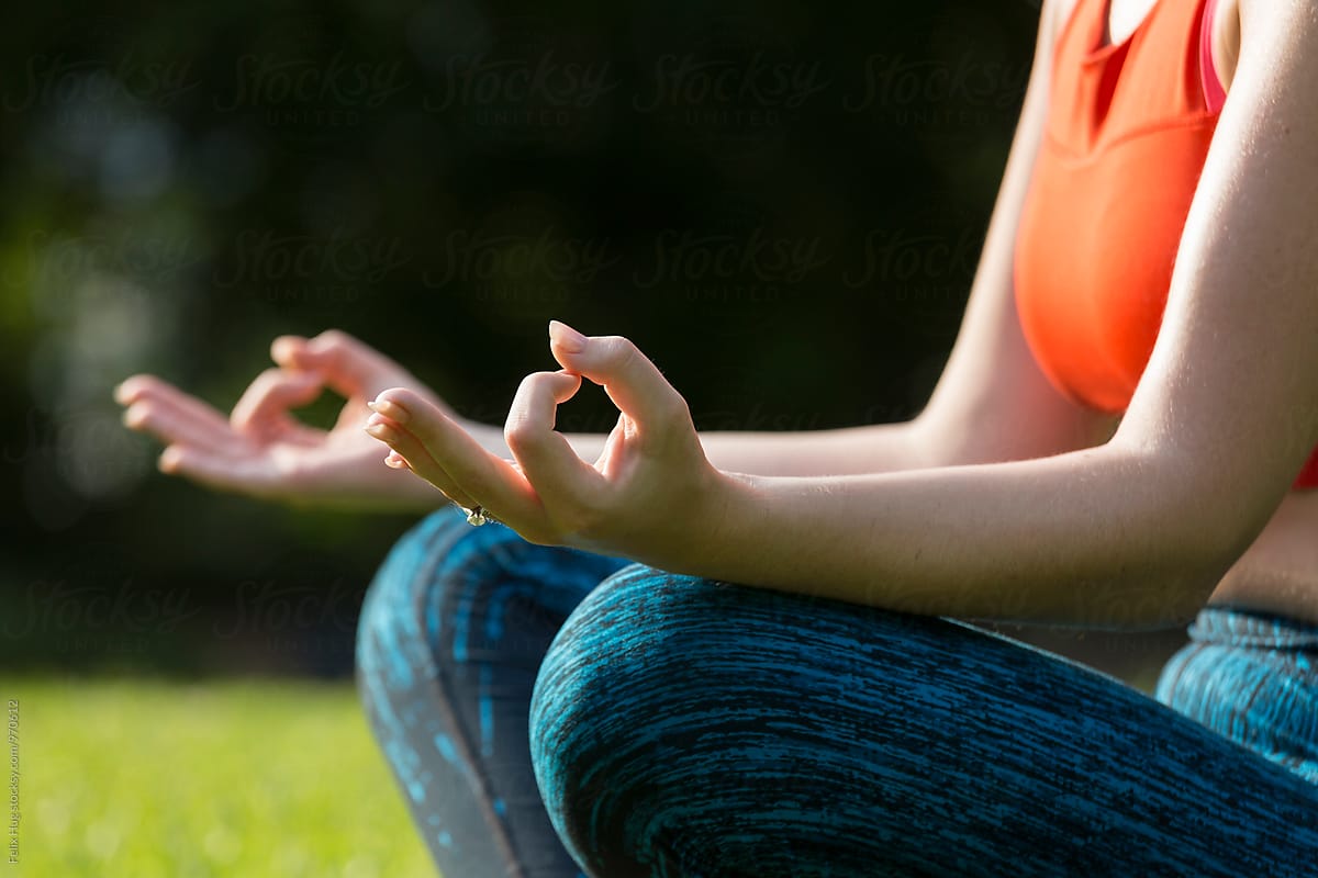 Lotus Position detail of hands