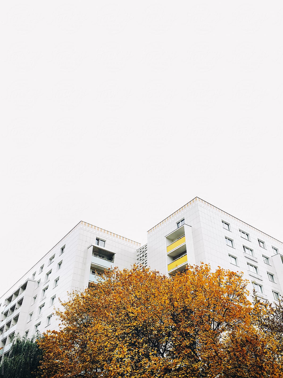 East Berlin High-Rise Buildings in Fall