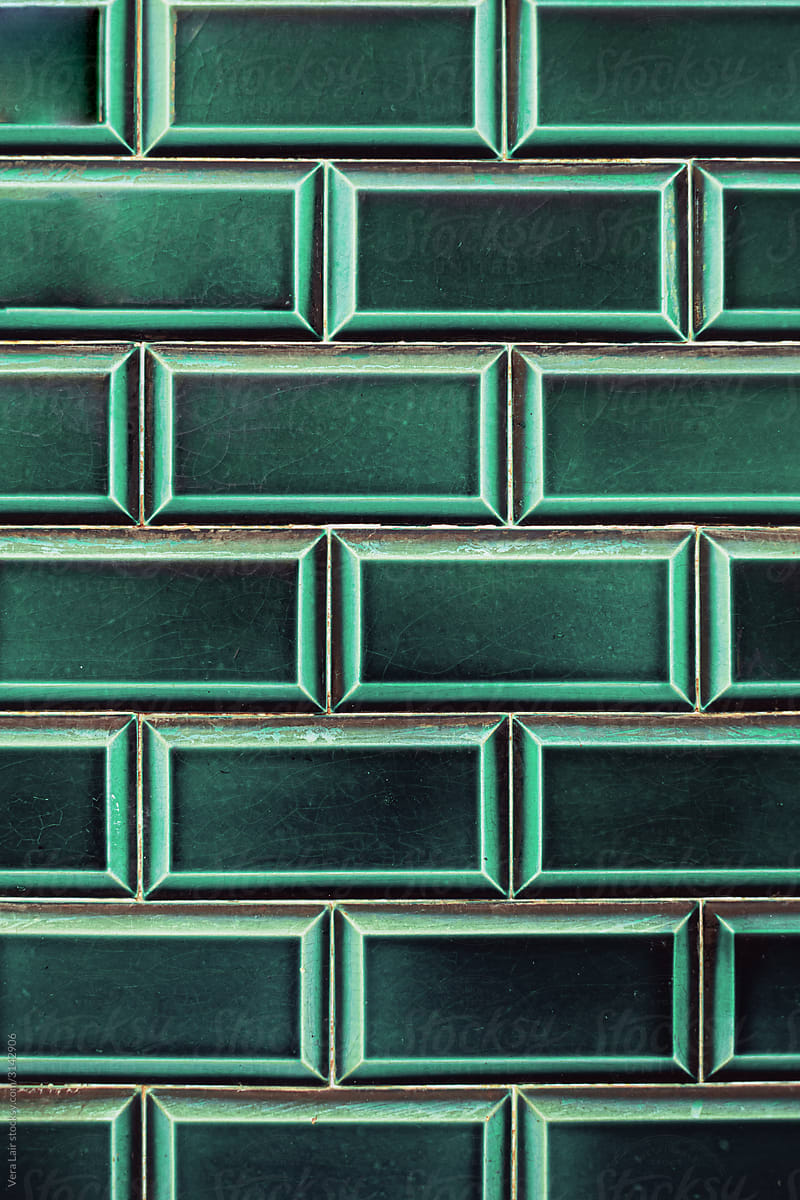green Portuguese tiles