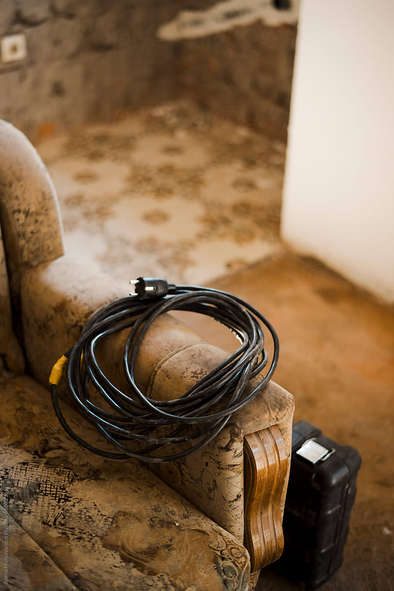 Cables on a chair