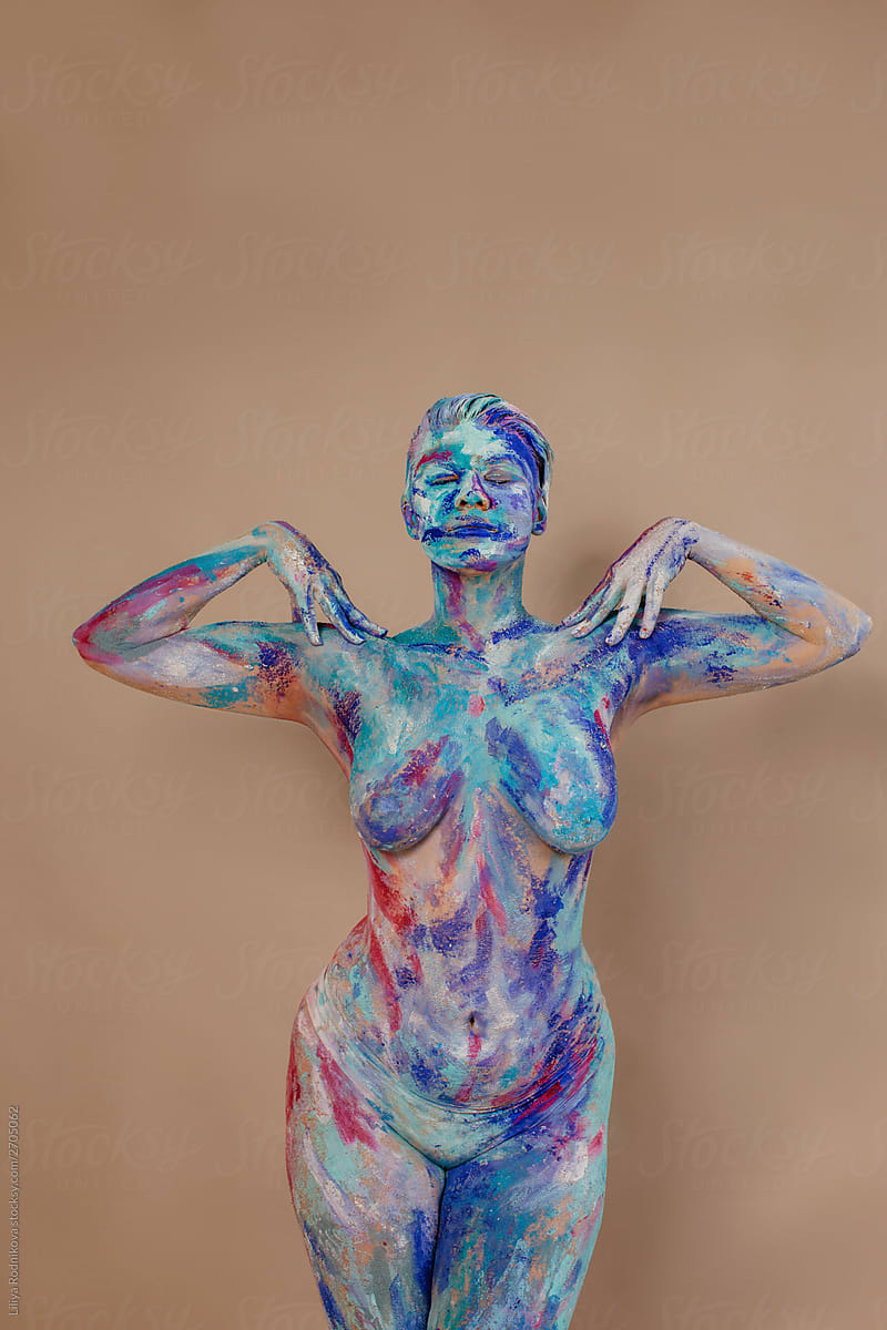 Body art on real body