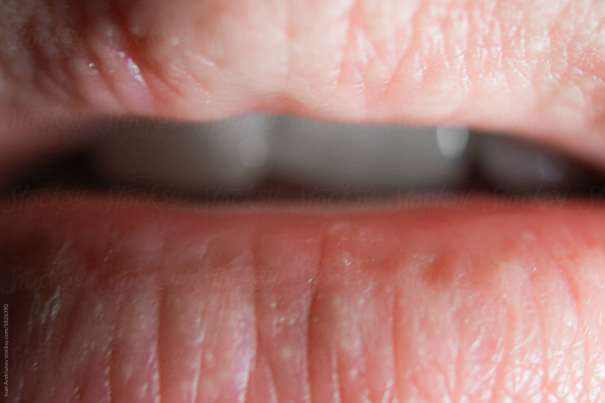 Human Lips Close-up