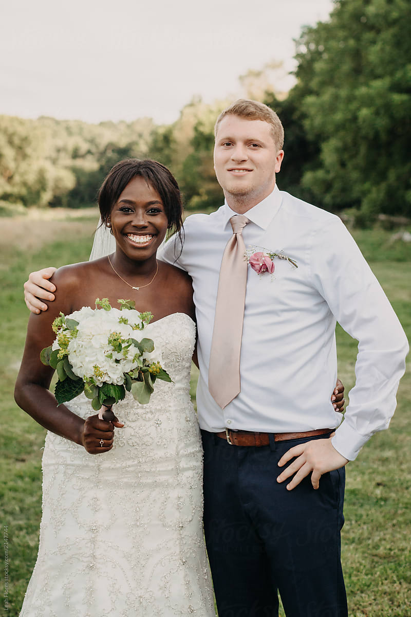 Bride Posed for Portrait with New Brother-In-Law