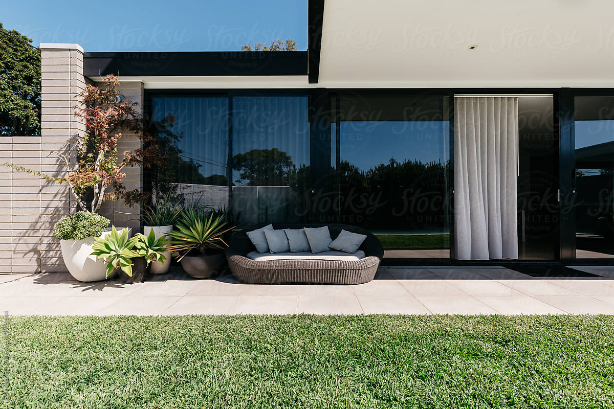 Outdoor space of a contemporary home