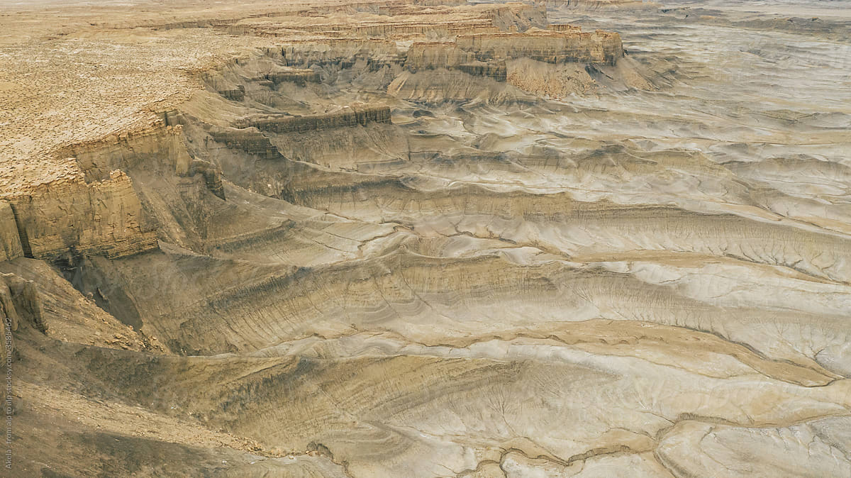 vast sandstone desert