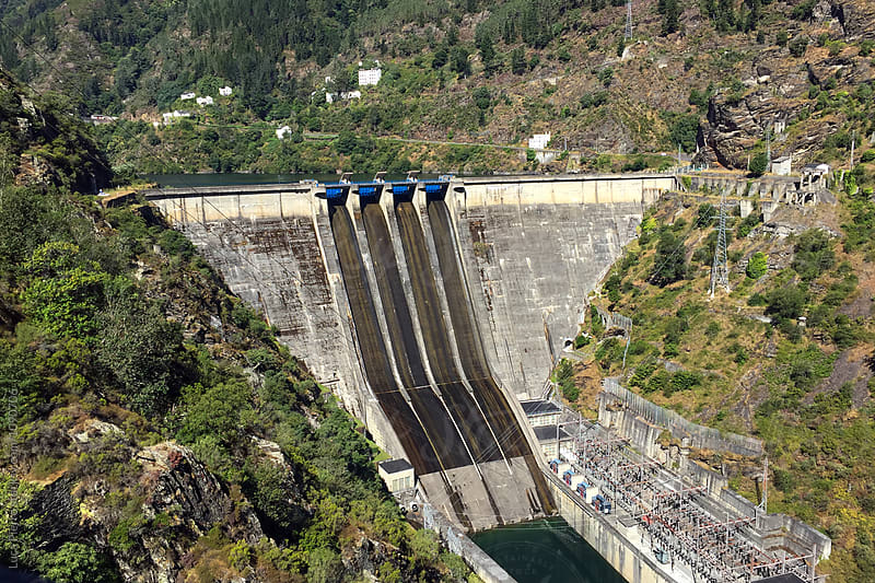 Dam of hydroelectric power plan