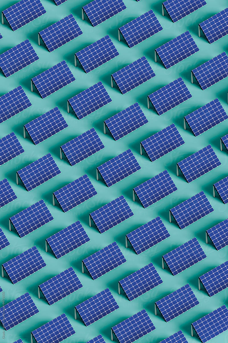 pattern of Solar panels. alternative energy source.