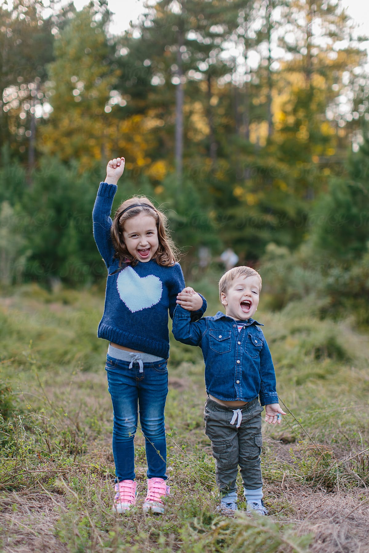 Adorable Siblings Hugging Each Other by Stocksy Contributor Jakob  Lagerstedt - Stocksy