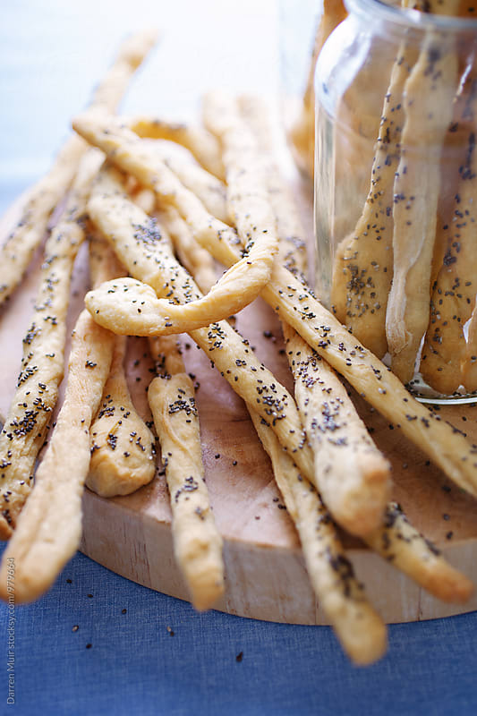 Gluten free and chia seed bread sticks.