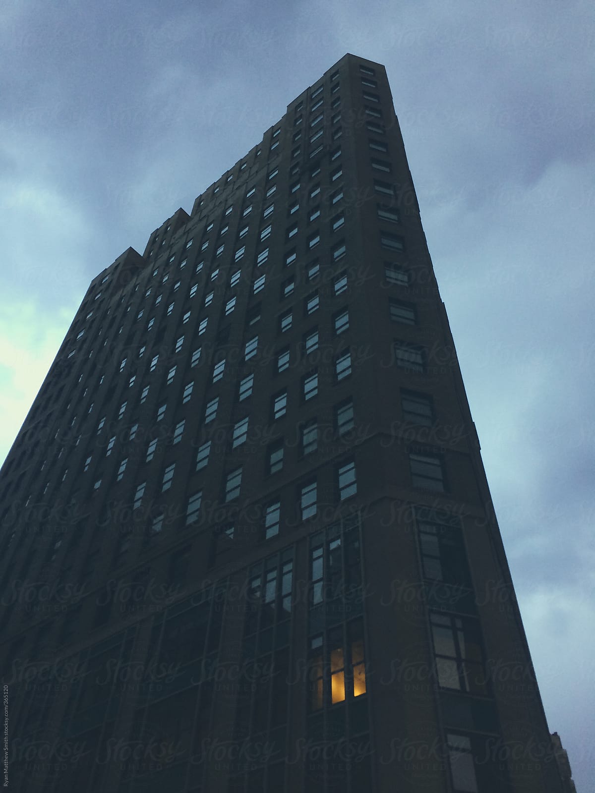 Manhattan Building at Dusk