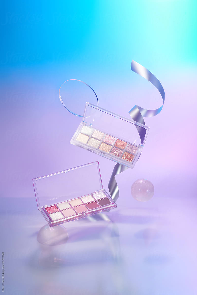 eye shadows cosmetics product as luxury beauty brand promotion