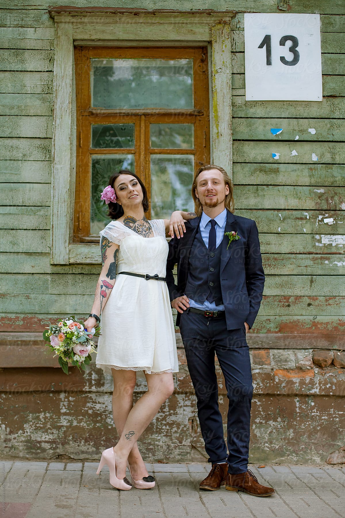 Portrait Of The Newlyweds At The Old House Number By Yury Goryanoy Marriage Wedding