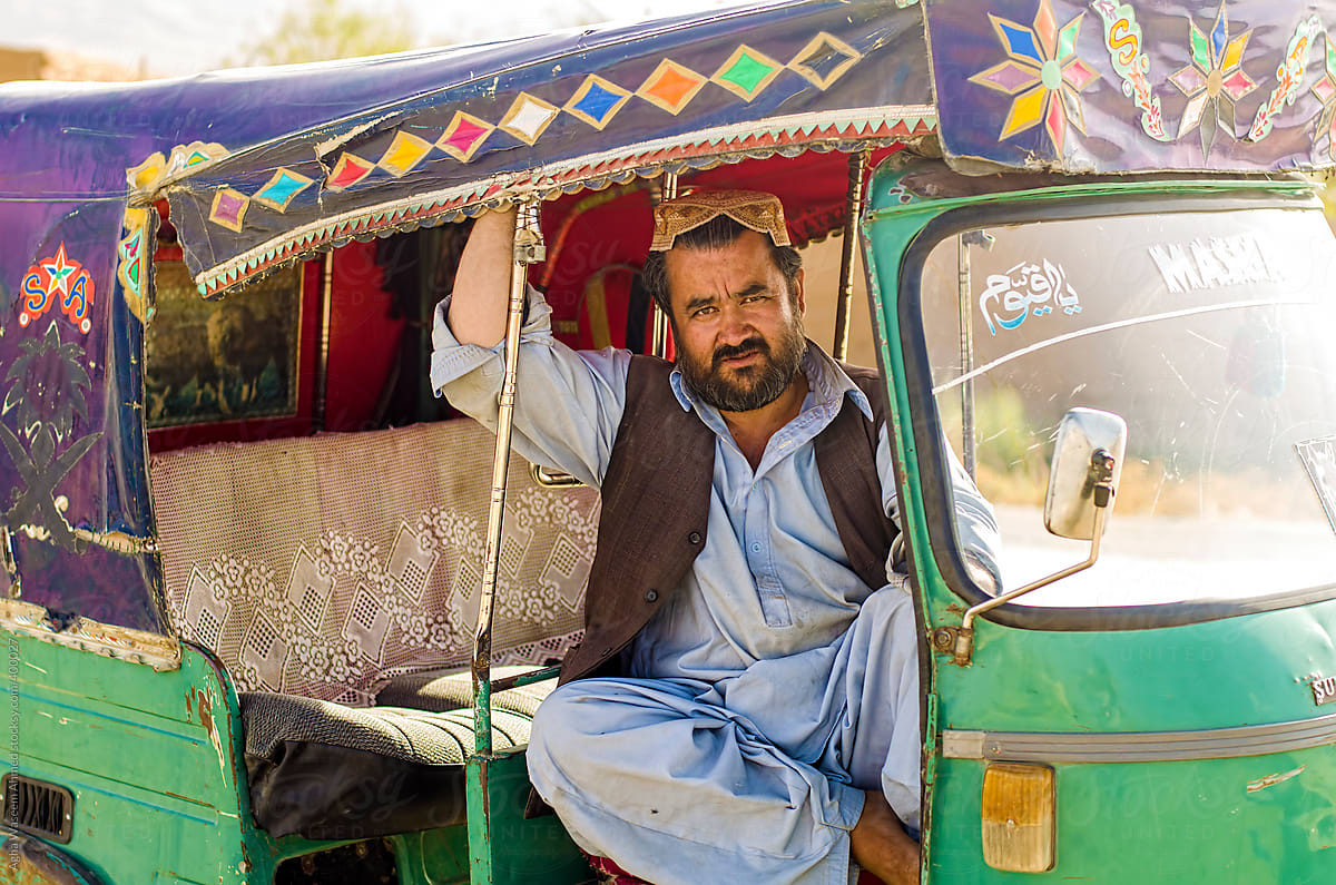 An Auto Riksha Driver from Quetta Pakistan