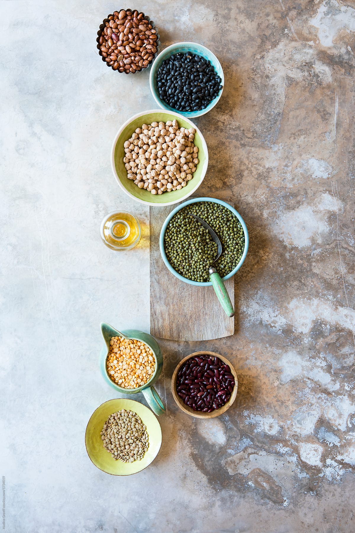 Assortment of dried beans and lentils
