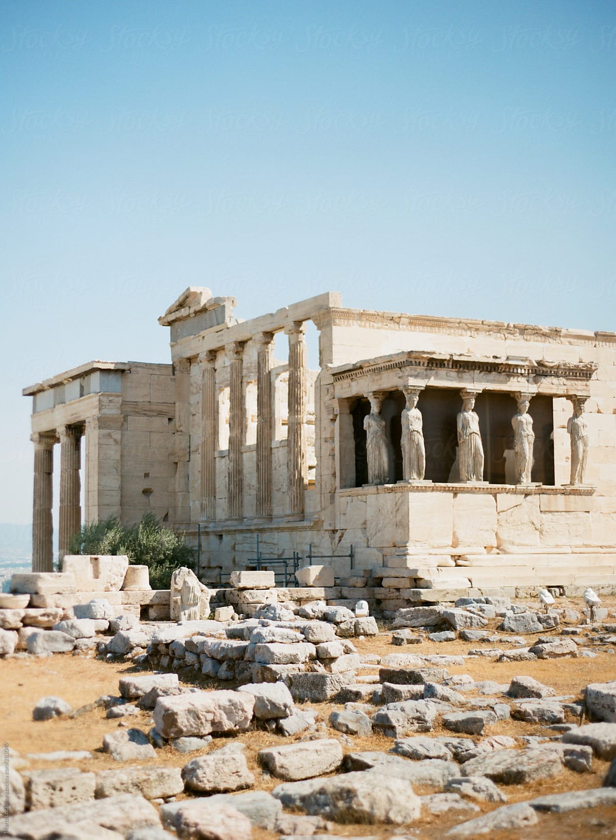 Athena\'s Temple at the Acropolis in Athens Greece