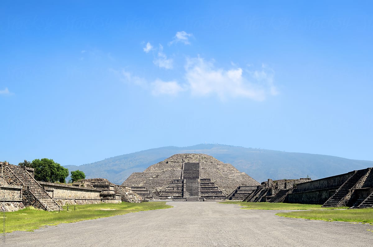 Stunning pyramid of the Moon at Teotihuacan
