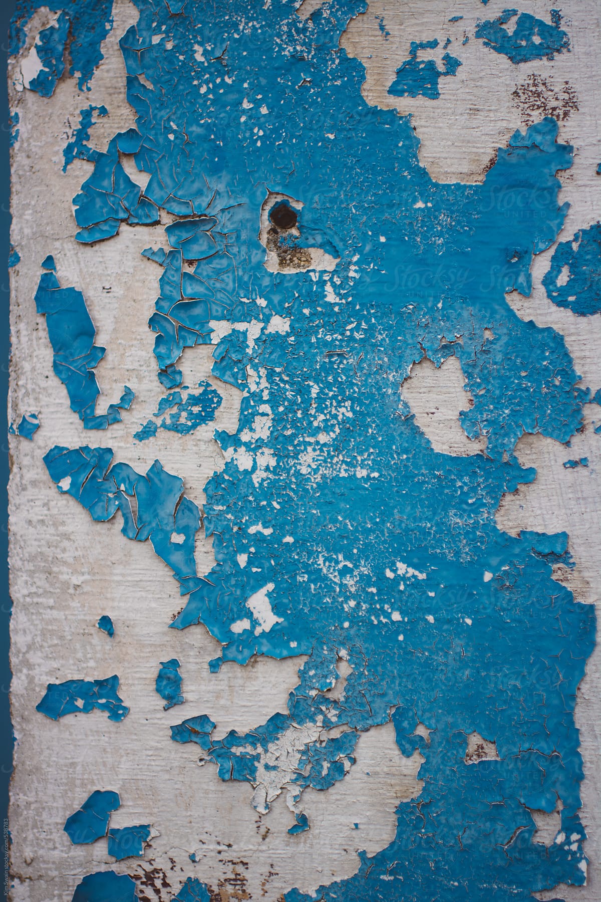 Blue Chipped Paint