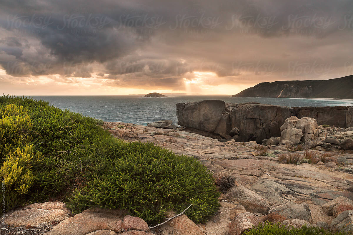 Storm front approaching the rugged cliffs of Albany Western Australia