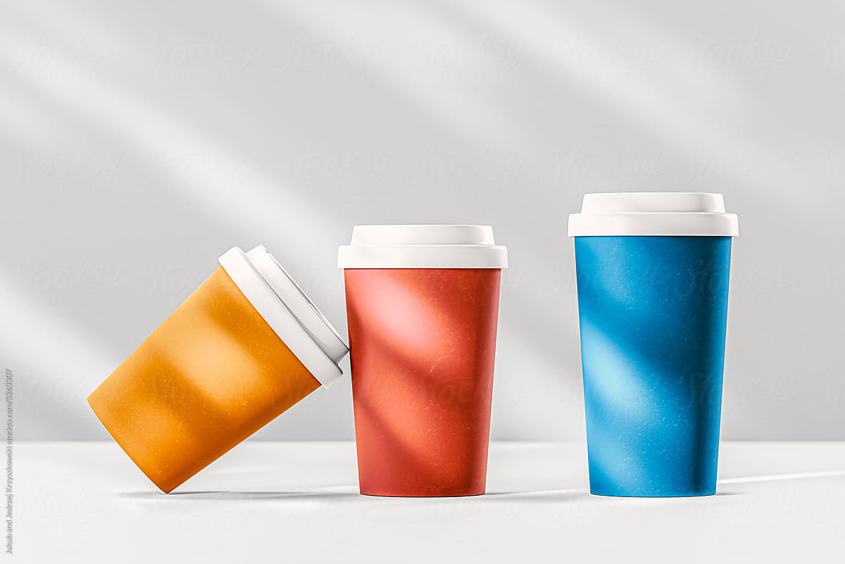 Colorful paper cups