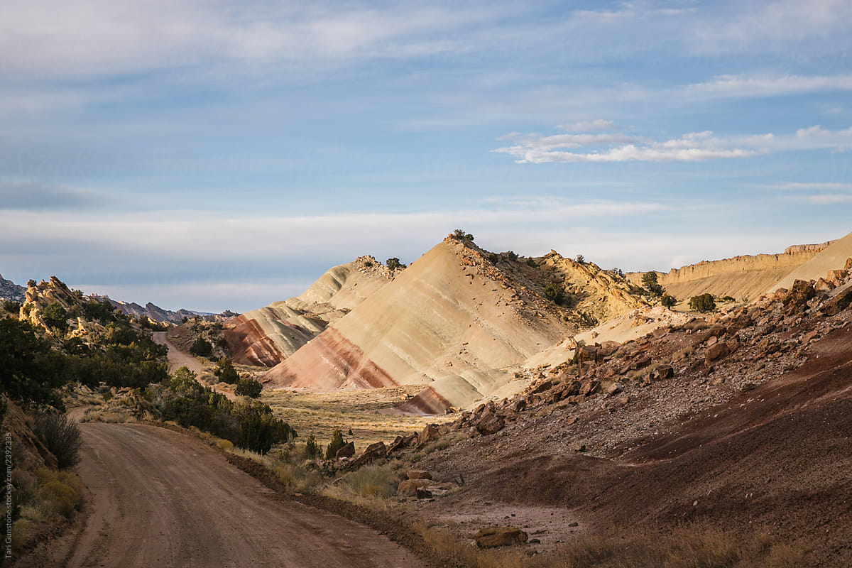 Dirt road in Utah desert