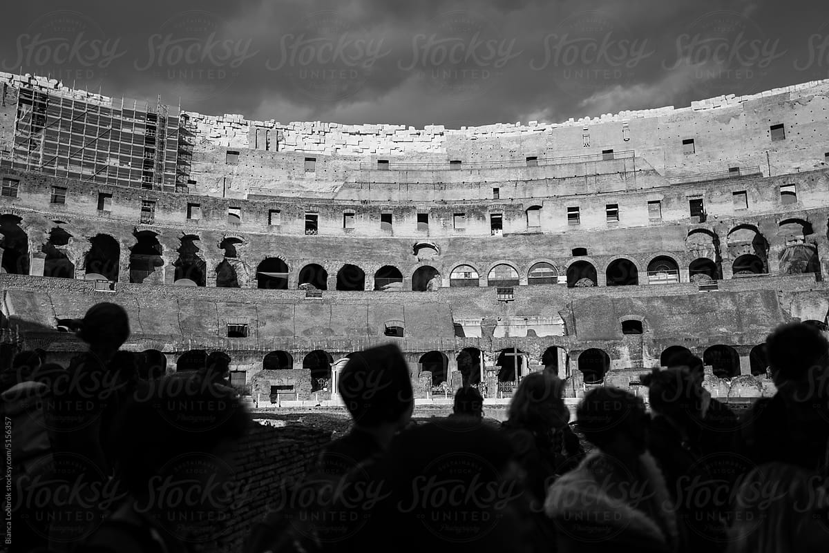 Inside the Coliseum of Rome