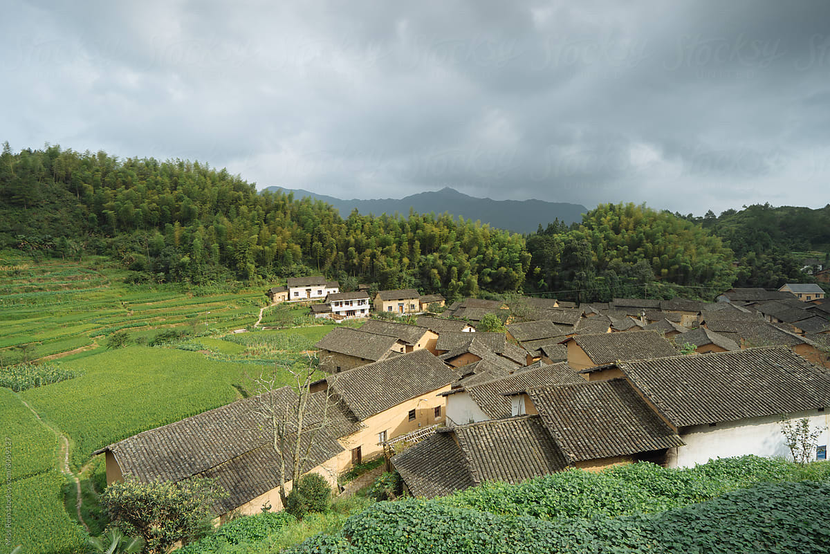 Ancient village in the mountains, Zhejiang, China