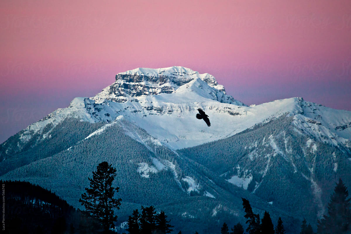 Alberta mountains at sunrise, Canada