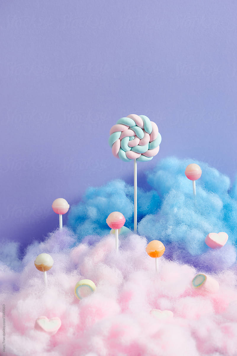 Sweet lollipop candy world