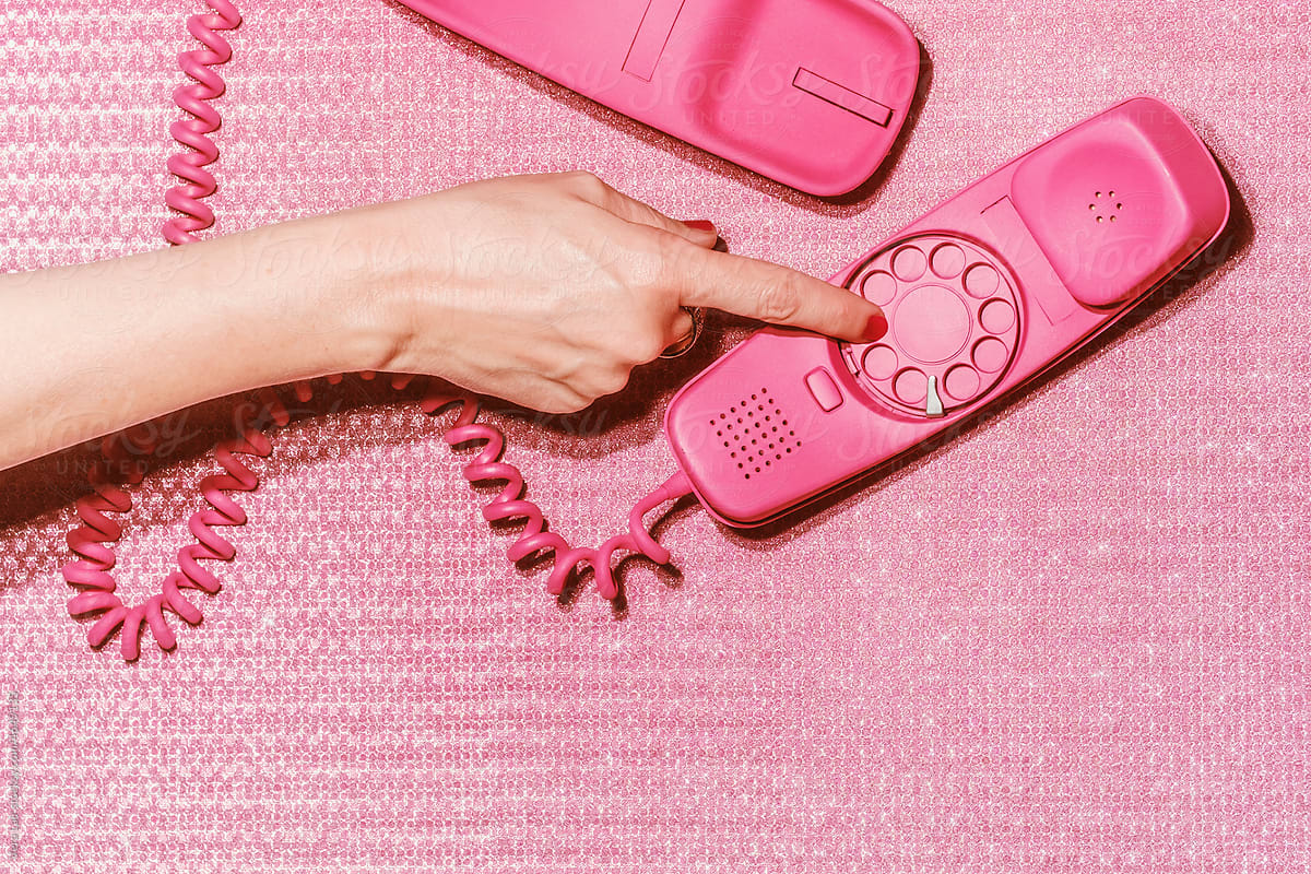 The old pink telephone