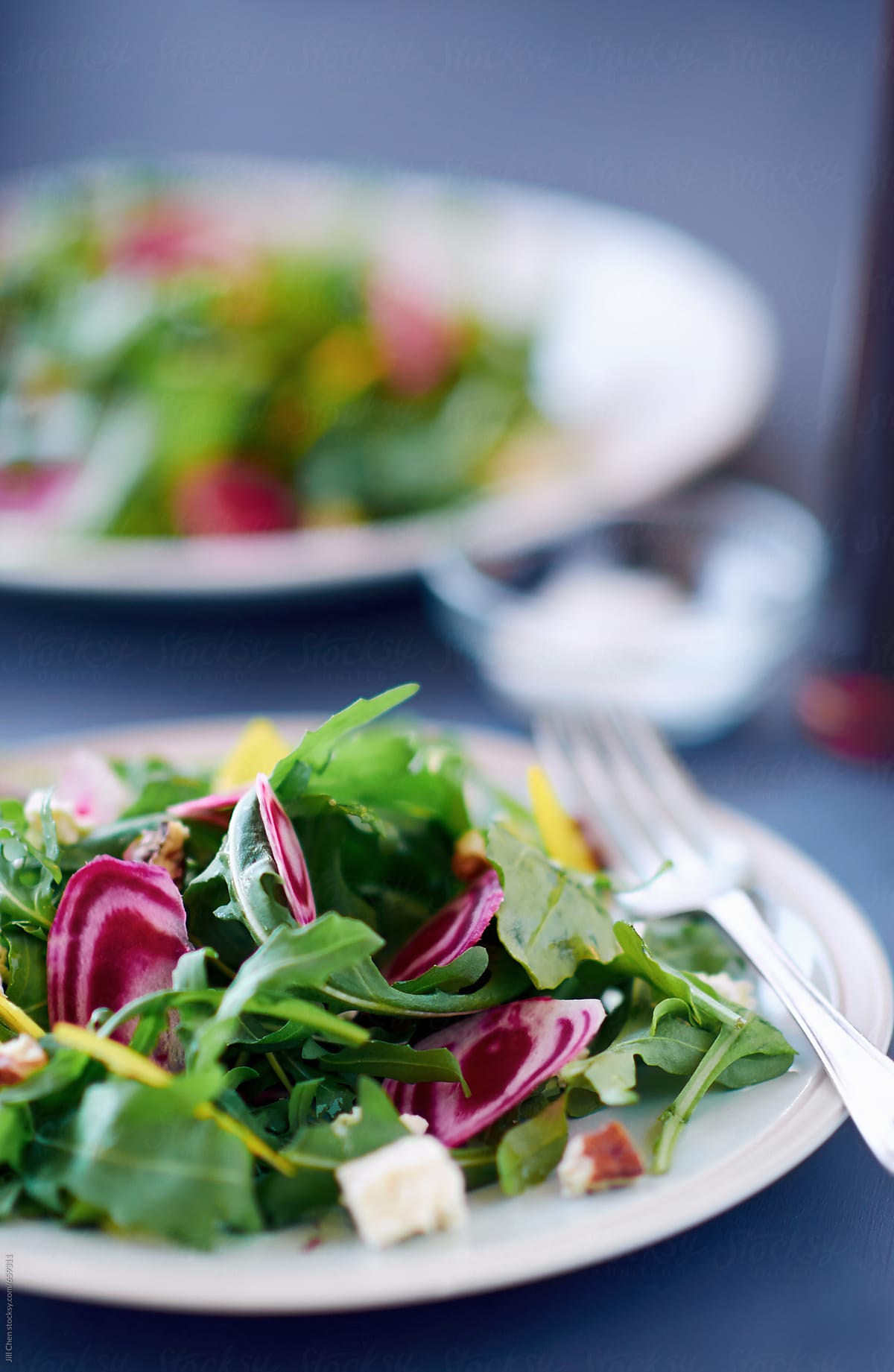 Healthy vegetarian salad with beetroot