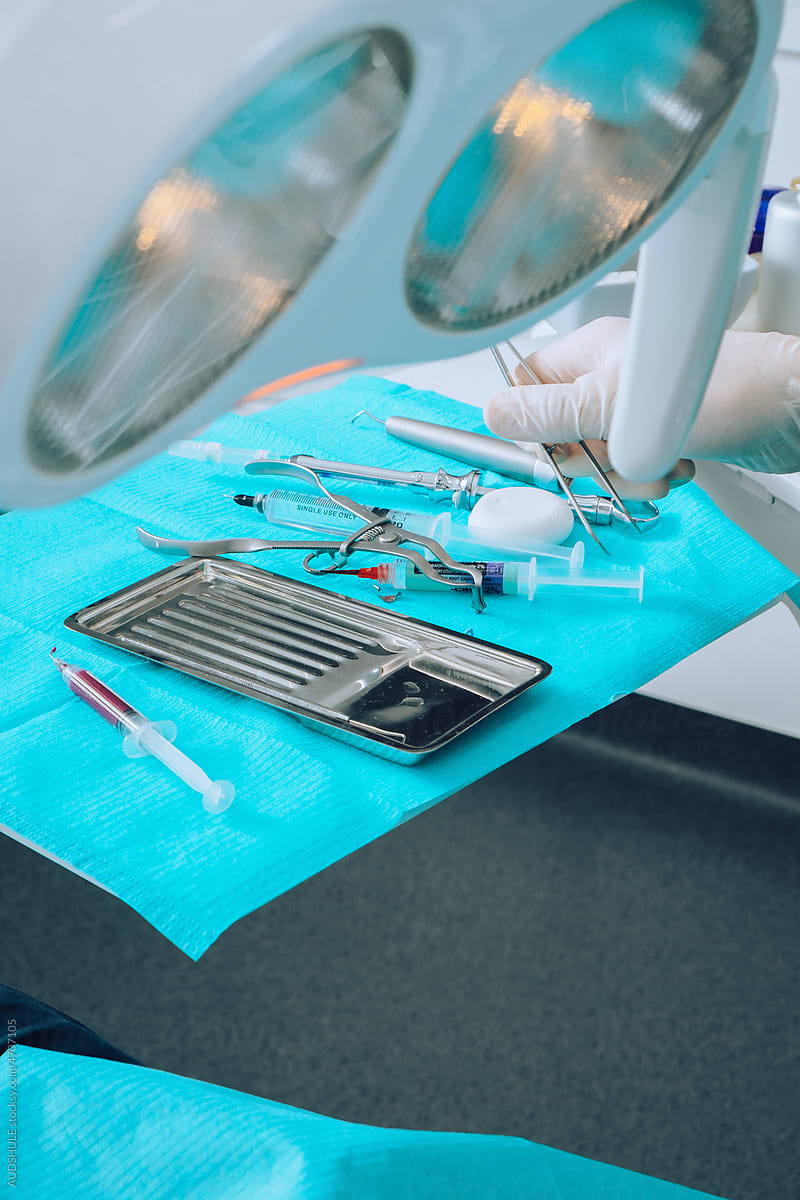 Dental Instruments during surgery