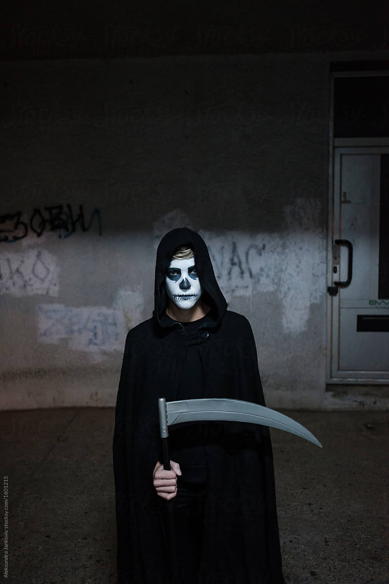 Portrait Of The Grim Reaper By Stocksy Contributor Aleksandra