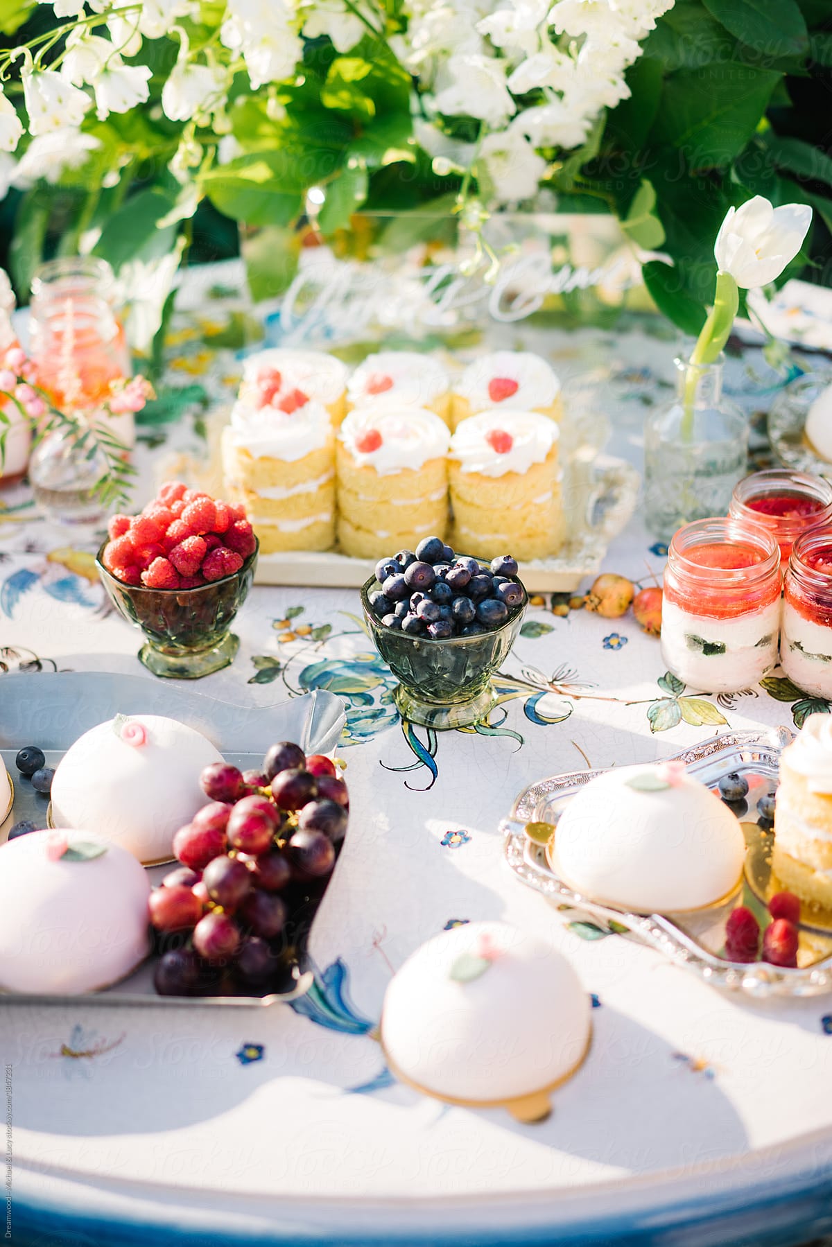 Sweet table on summer party