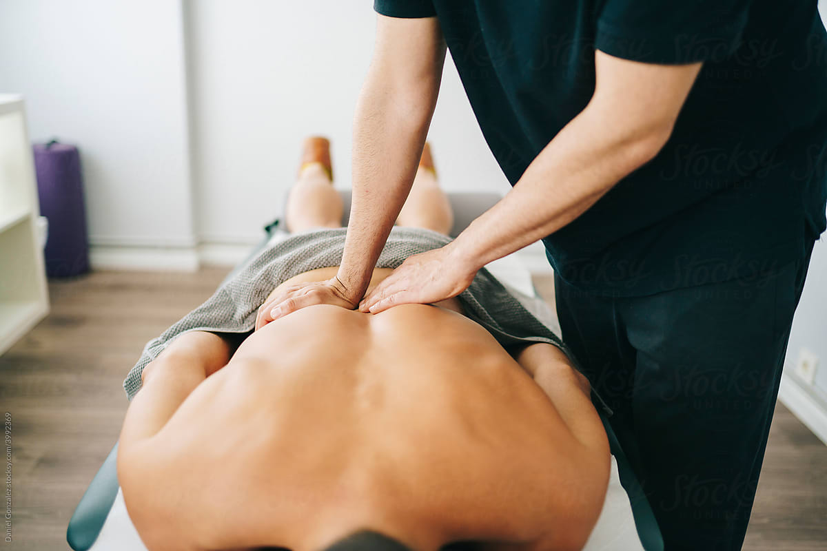 A man receives a massage