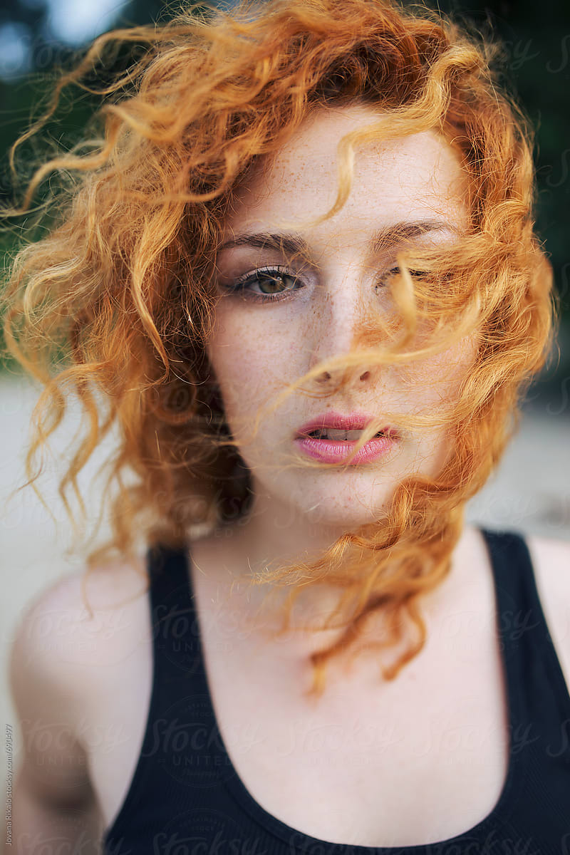 Beautiful Ginger Haired Woman On Wind By Stocksy Contributor Jovana Rikalo Stocksy