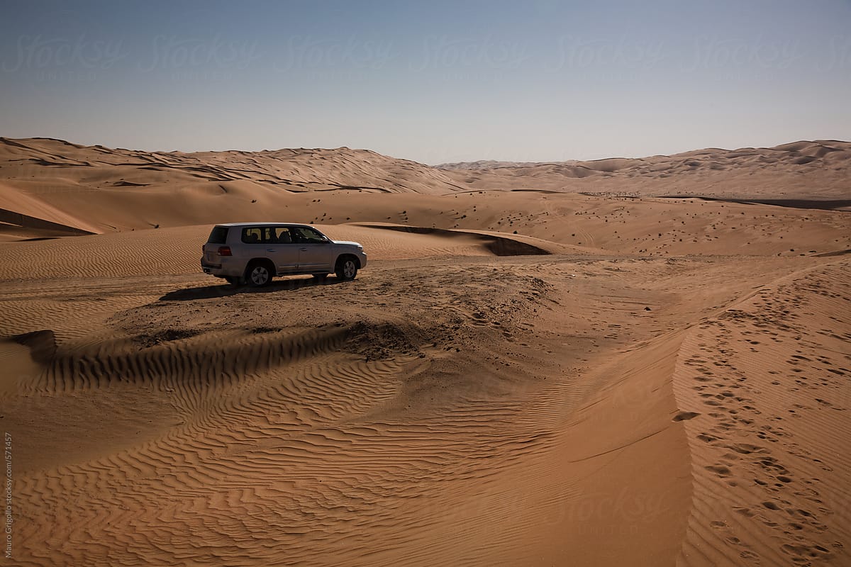 Driving inside the Desert