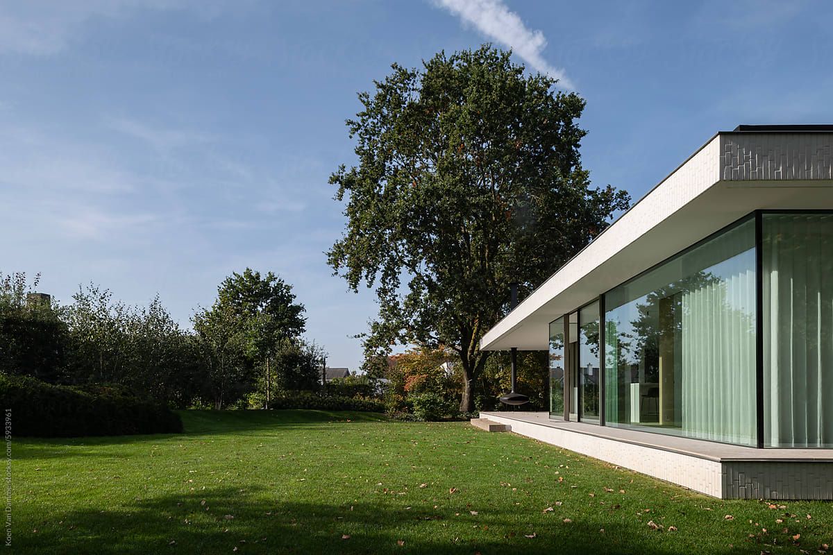 minimalist house and garden
