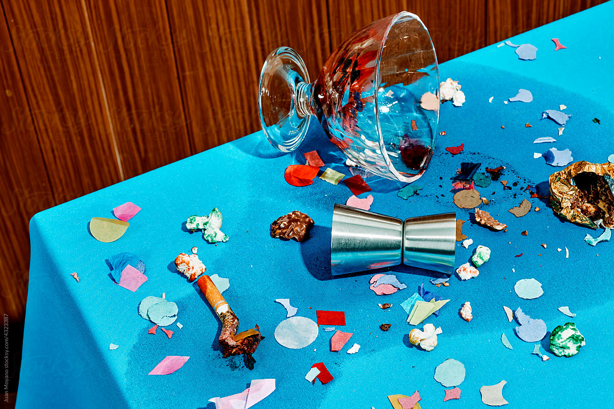 table after a party