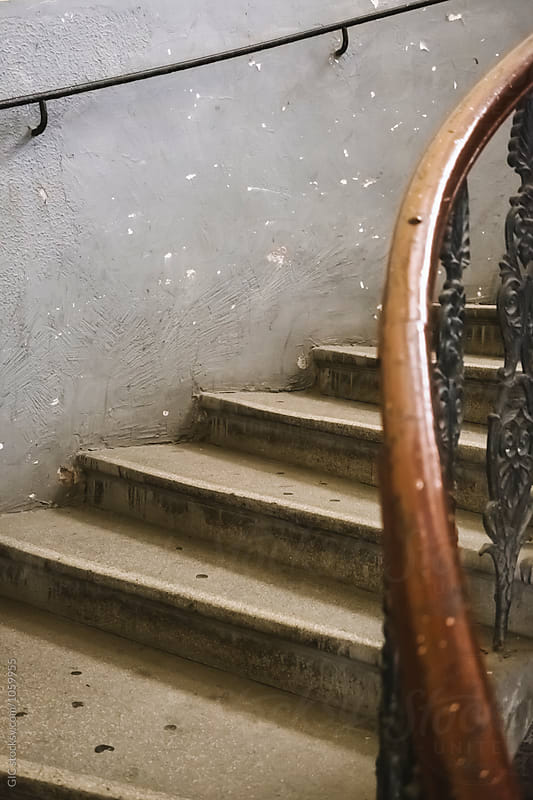 Interior stairs in old building