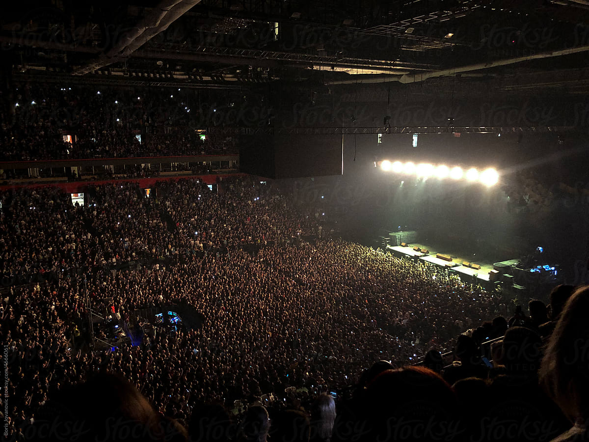 Crowded concert arena