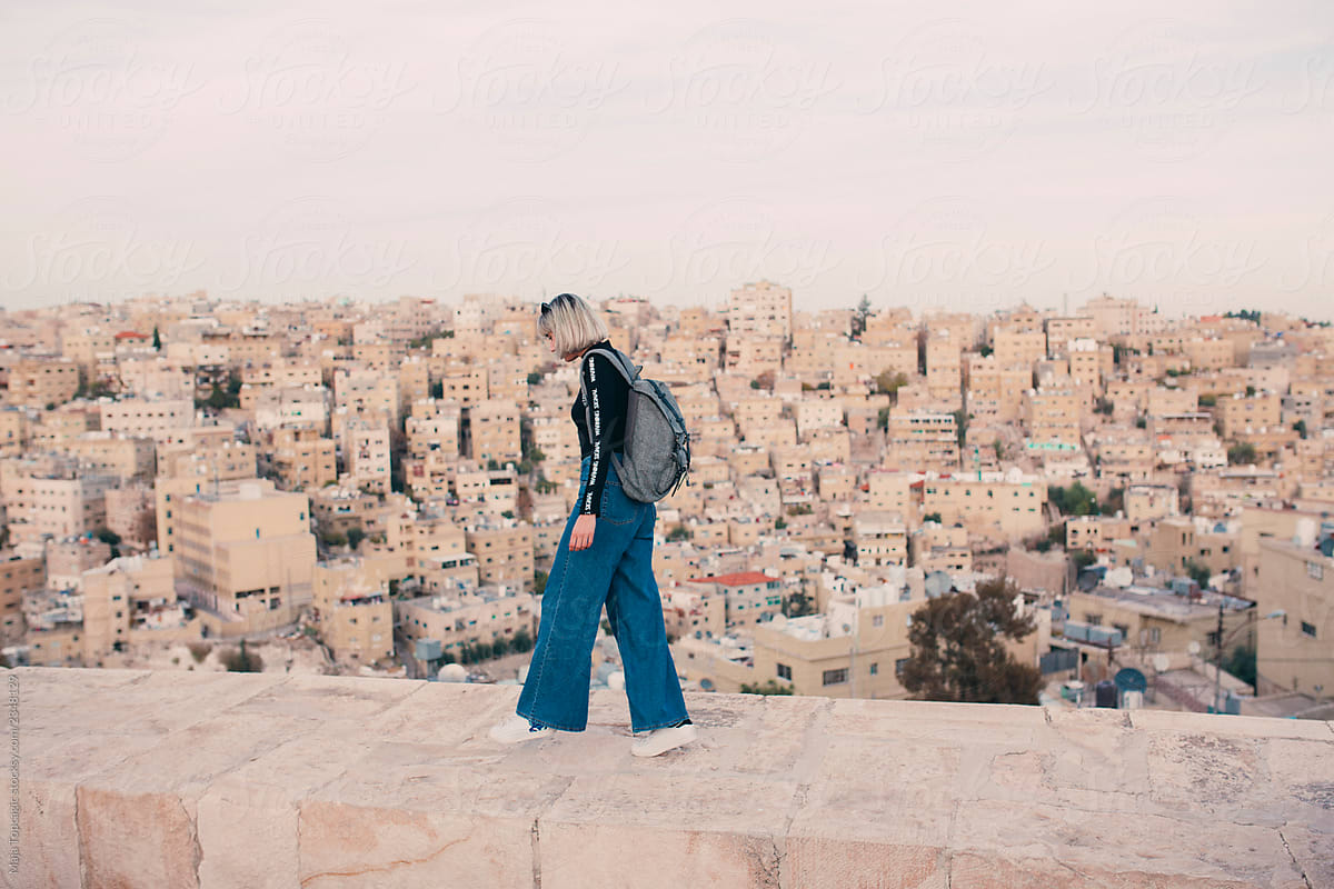 At the top city view of Amman, Jordan