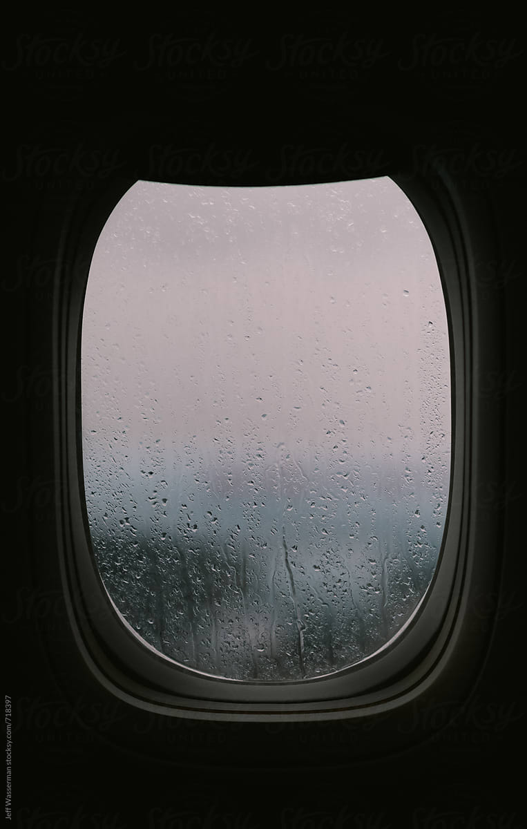 Rainy Plane Window