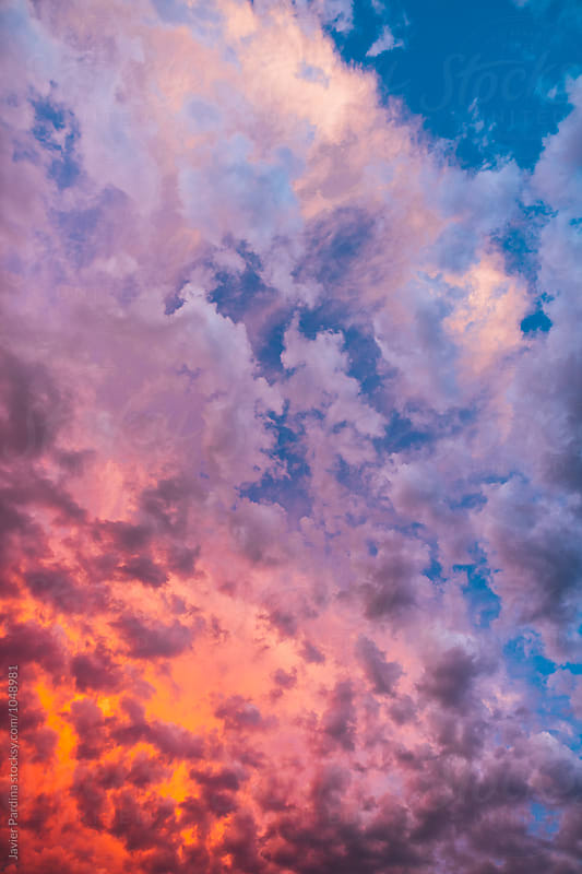 colored sunset sky